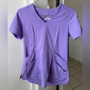 Adar Pro Women's V-Neck Scrub Top in Lavender Purple